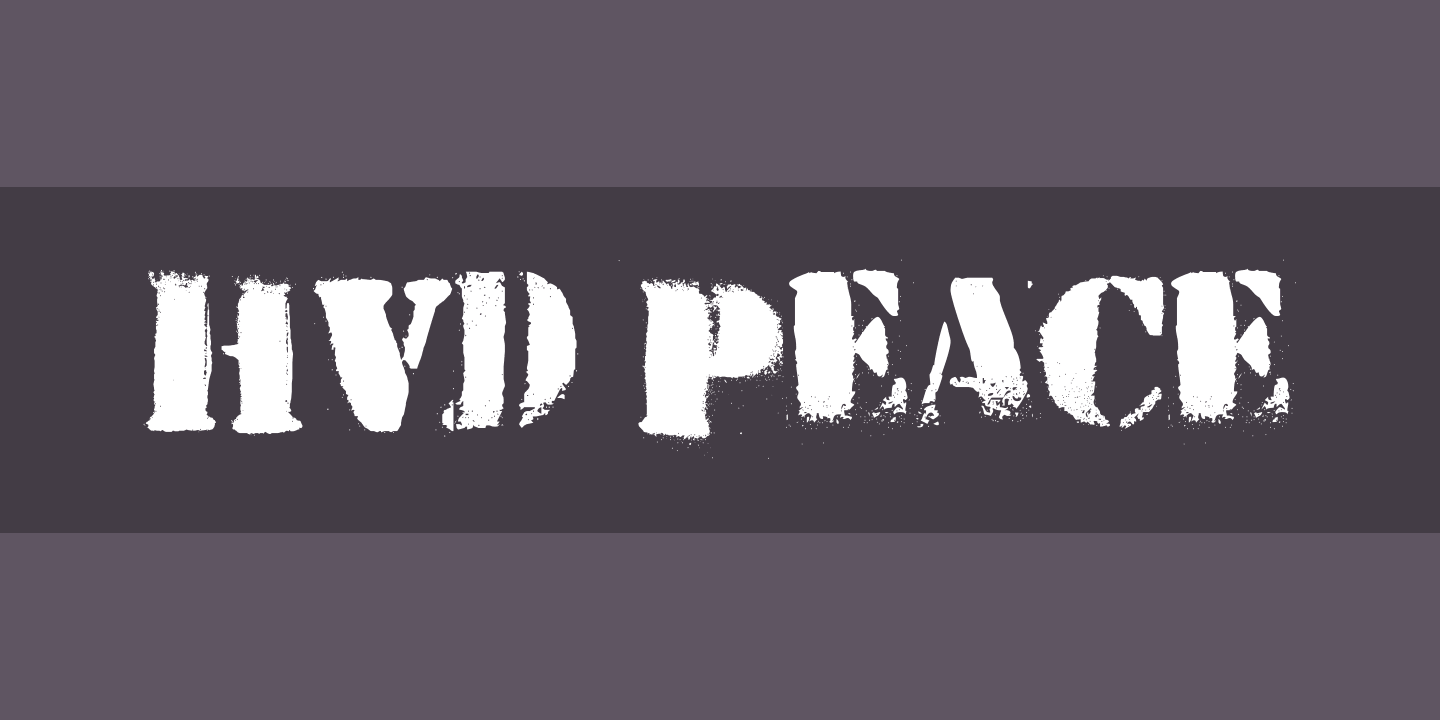 Пример шрифта HVD Peace